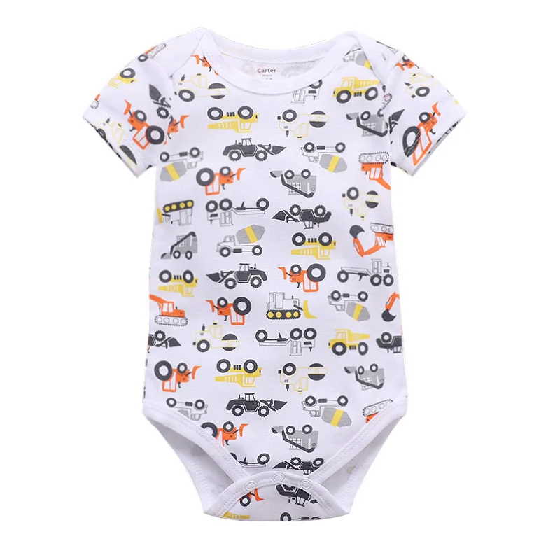 newborn bodysuit baby boys girls clothing short sleeve 3 6 9 12 18 24 months toddler kids clothes - Цвет: Белый