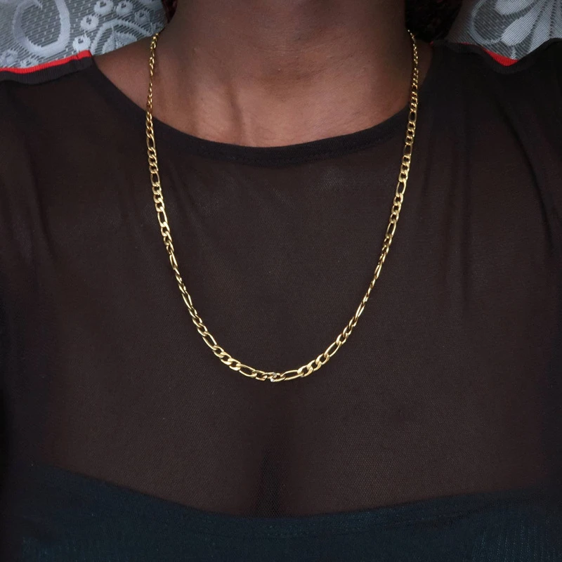 Fashion New 3mm Figaro Chain Necklace 