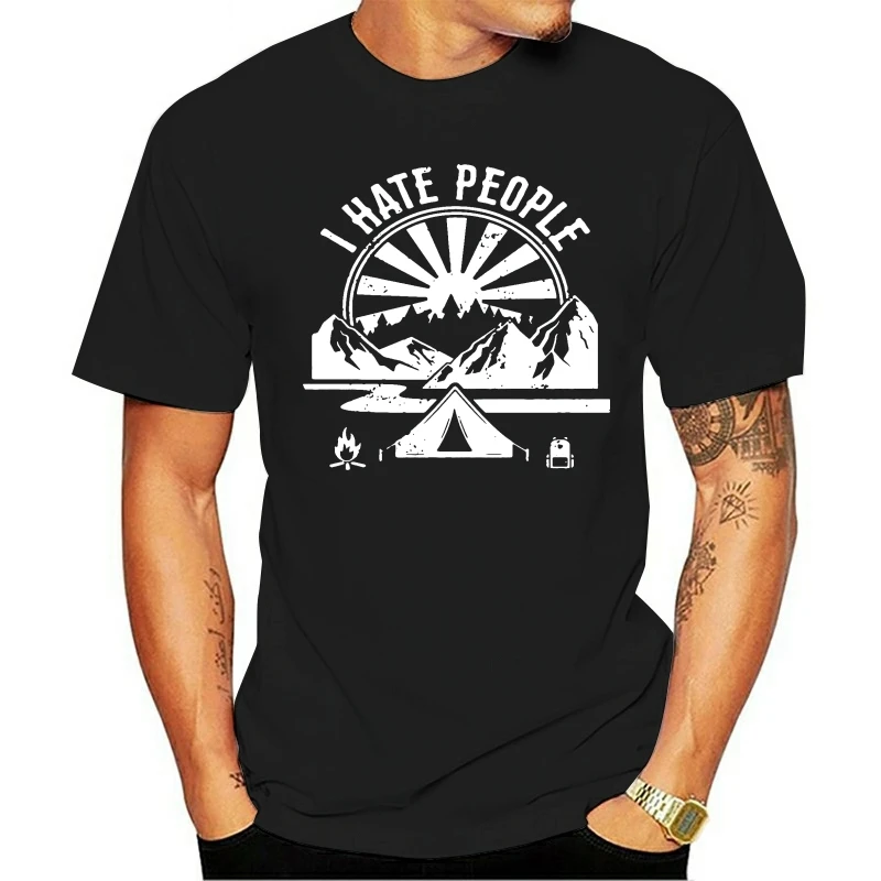 

2020 Leisure Fashion 100% Cotton O-neck T-shirt I Hate People Camping S-3XL I Love Camping Summer Gift