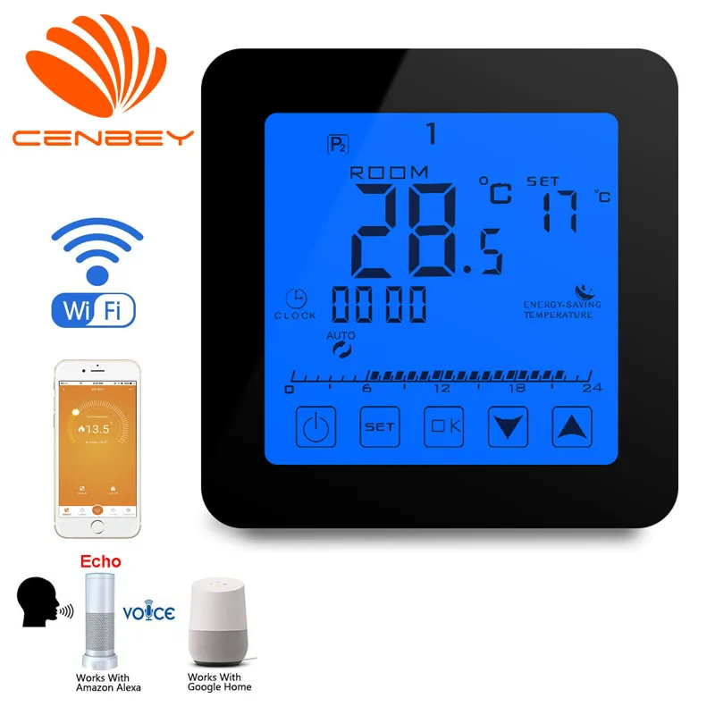 

Wifi thermostat central heating room thermostat underfloor heating thermostats smart heating controller boiler alexa 16A 220V