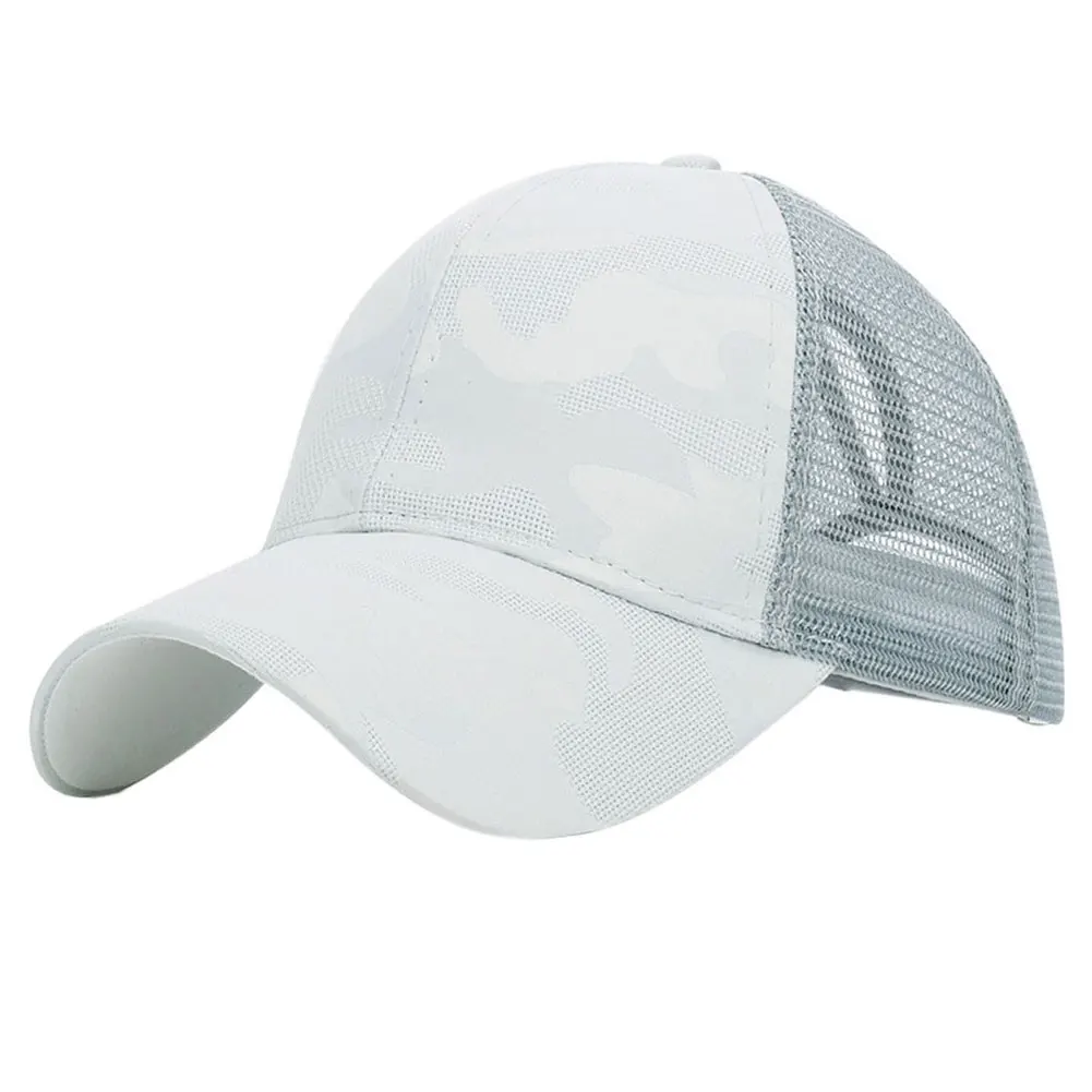 Женская спортивная мода навес из сетки хип хоп хвостик Snapback Открытый Отдых Лето Бейсболка камуфляж легкий