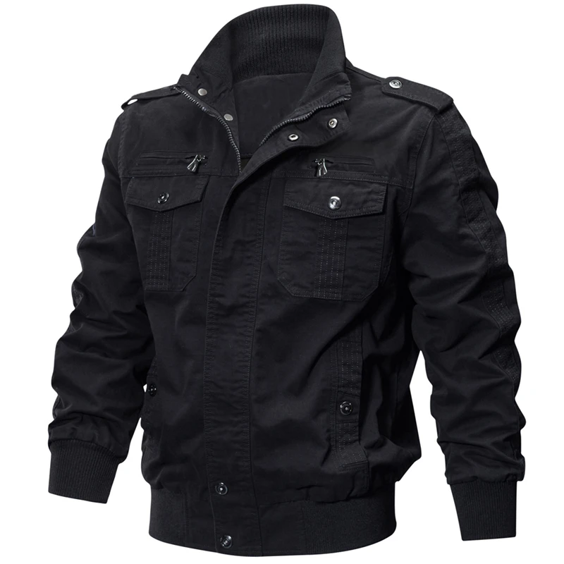 Mooie Militaire Jas Mannen Herfst Winter Casual Katoen Gewassen Jas Uitloper Army Bomber Pilot Tactische Jas Mannen Jaqueta Masculina Mooie Militaire Jas Mannen Herfst Winter Casual Katoen Gewassen Jas Uitloper Army Bomber Pilot Tactische Jas Mannen Jaqueta Masculina