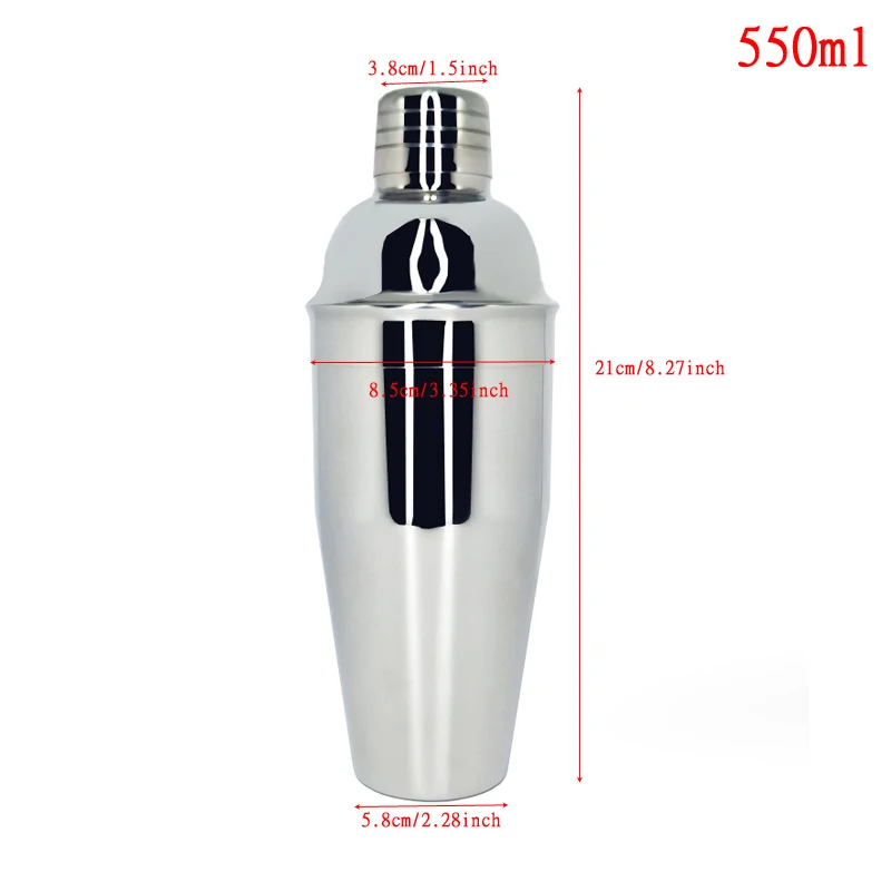 550ml Cup 13 шт./компл. Нержавеющая сталь Бостонский шейкер для винного бара смеситель комплект Бармен Коктейль ручной шейкер набор инструментов панели инструментов с держателем - Цвет: 550ml Cup