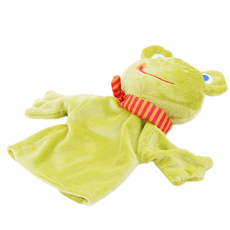 Animal Hand Puppet Marioneta Puppet Dolls Plush Frog Monkey Hand Doll Learning Baby Toys Marionetes Fantoche Puppets