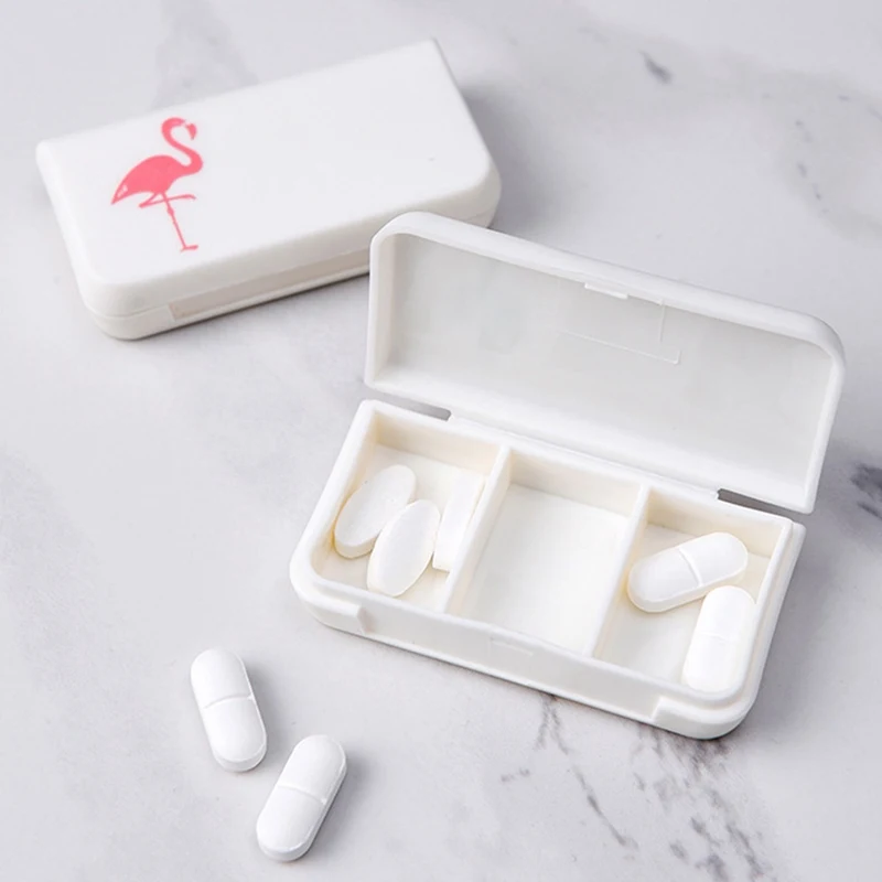 WBBOOMING Mini Pill Case 3 Divided Spaces For Travel & Home Medical Drugs Tablet Storage Boxes and Bins