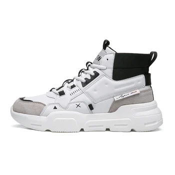 

High-top Korean men's shoes fashion 2020 new fall men's shoes medium-top shoes fashion shoes