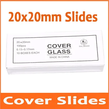 

1000pcs Optical 20x20mm Length Biomicroscope Microscope Glass Slide Cover Slips Blank Slides for Lab Middle School Students