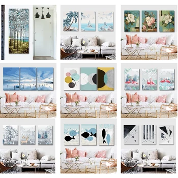 

3 Pcs Abstract Paint DIY Painting By Numbers Acrylic Paint On Canvas Drawing Paint By Numbers Unique Gift pictures On Wall