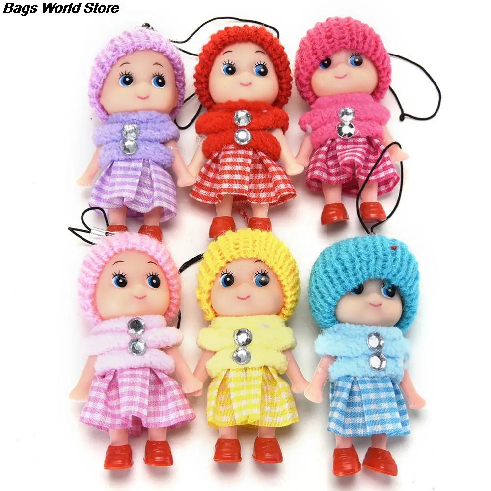 Cute Fashion Kids Plush Dolls Keychain Soft Stuffed Toys Keyring Mini Key Chain Baby For Girls Women Bag Accessories | Багаж и сумки