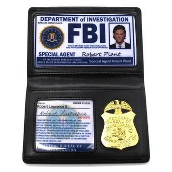 

Dean Sam Winchester FBI Metal Badge Card Holder Police ID Cards Wallets Holder Tool Gift Kids Theme Party Cosplay Playing Toys