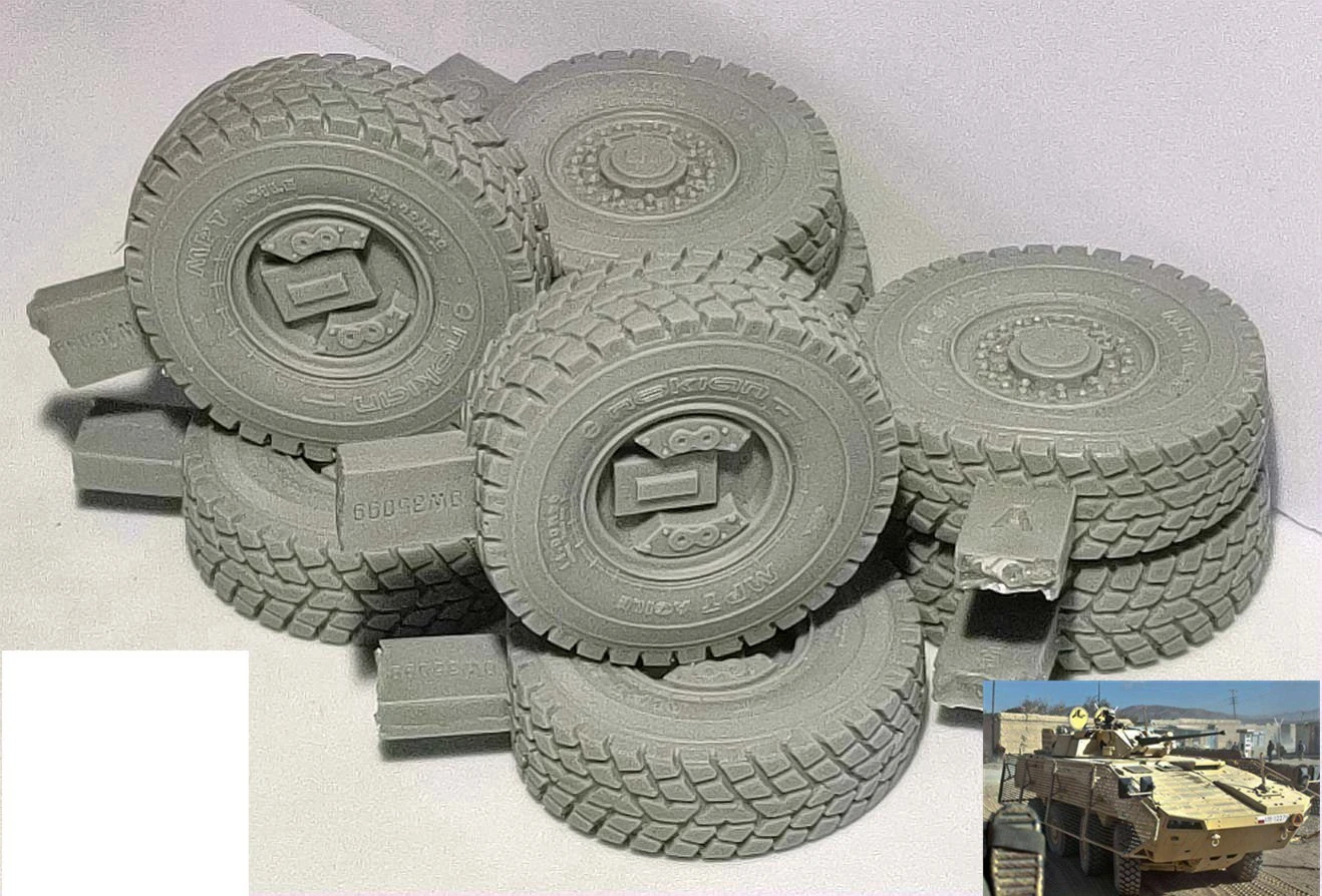 

Колеса с маркировкой для KTO ROSOMAK 1/35, Сборная модель, детали из смолы, игрушки, альбуглина