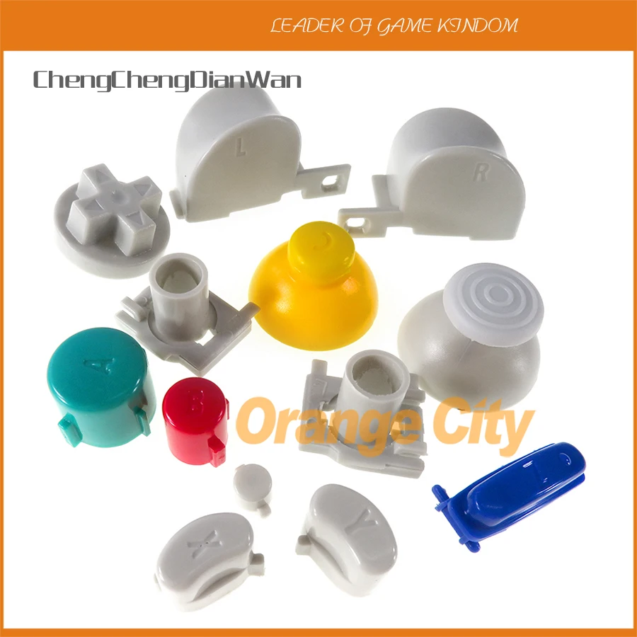 1Set Abxy Z Keypad L R Pulsanti Per Nintend Ngc Controller Colorato Set Completo Thumb Touch Button Keys Game Joystick Cover Cap