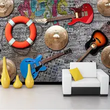 Индивидуальное изготовление, большая настенная живопись Музыка модный тренд бар KTV настенная плитка рабочие Обои для рабочего стола