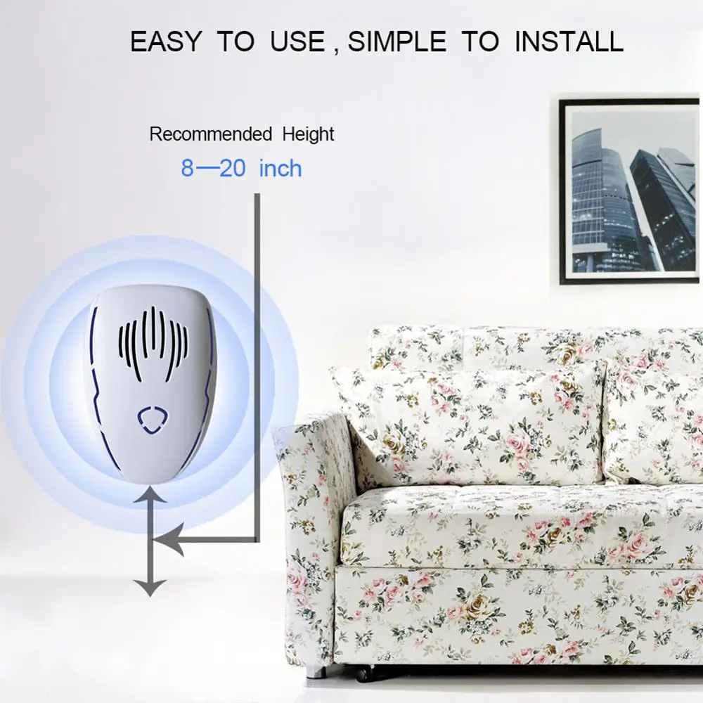 

Pest Control Ultrasonic Pest Repeller Plug in Non-Toxic Pest Repellent for Mosquito Mice Infant and Pet Safe Home Garden Shipp