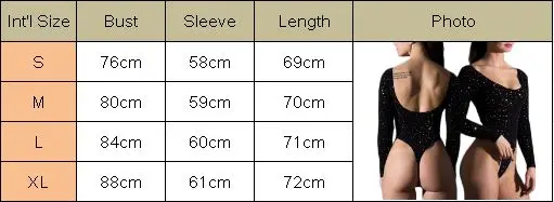 Rhinestone Sexy Skinny Solid Long Sleeve Bodysuit Women Bodys Top Autumn Winter Female Elegant O Neck Slim Black Bodysuit