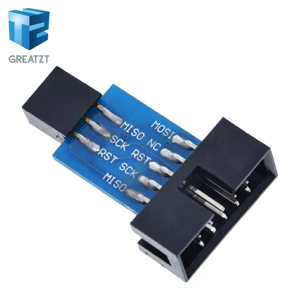 GREATZT 1 шт. 10 контактная 6 плата адаптера для AVRISP MKII USBASP STK500 высокое