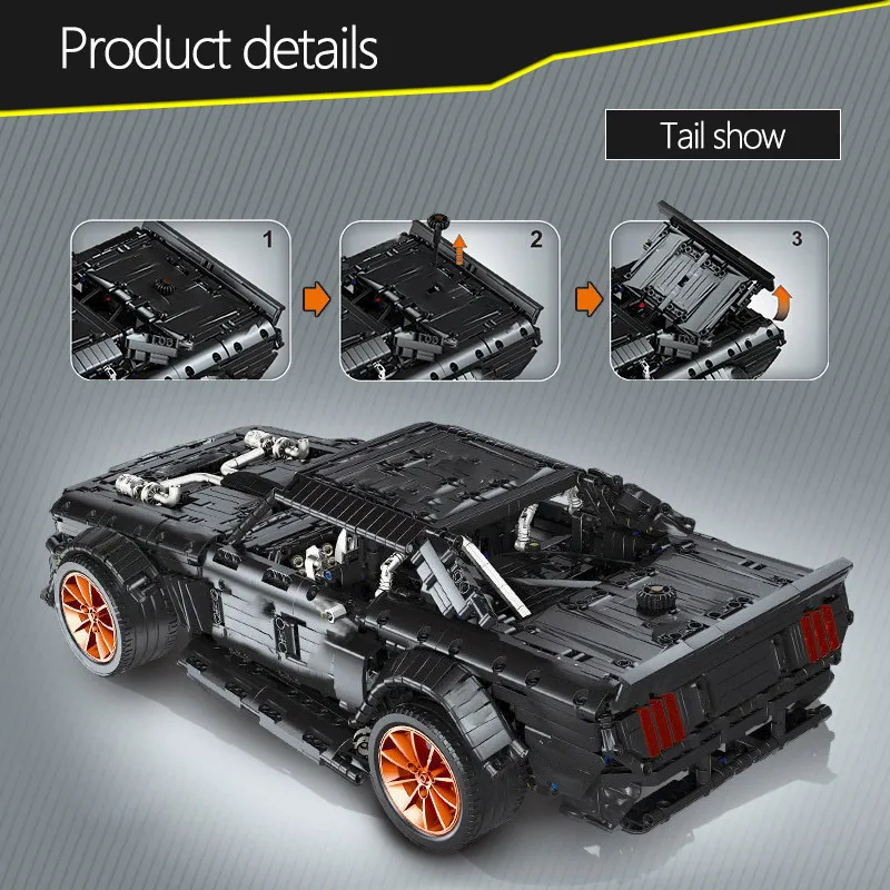 3168 шт MOC RC Ford Mustang Hoonicorn RTR V2 модель строительного блока Legoinglys Technic гоночный