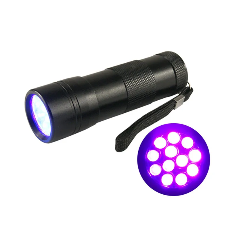 12 LED 395NM UV 9 светодиодный 395NM Мини УФ-светильник для сушки гель-лака, УФ-светильник светодиодный фонарь лампе для маркер с невидимыми чернилами обнаружения, УФ-смола - Испускаемый цвет: 12 LED 395NM UV