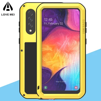 

For Samsung Galaxy A50 Case LOVE MEI Shock Dirt Proof Water Resistant Metal Armor Cover Coque for Samsung Galaxy A50 Phone Case