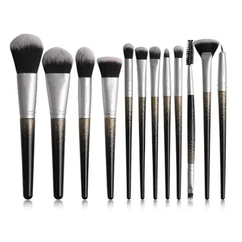 

12pcs Pro Powder Foundation Eyeshadow Brush Cosmetic Makeup Brushes Set Tool