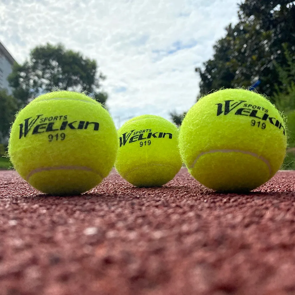 WELKIN 3pcs Training Tennis Professional Training Tennis Ball With Carry bag High bounce for Family Friend Beginner School Club
