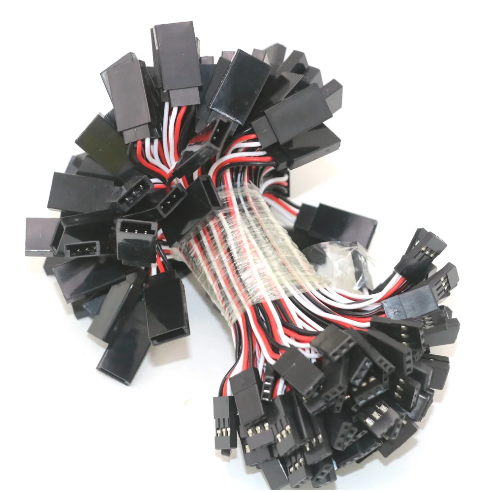 100 шт./лот провод кабель 100 мм 150 мм 300 мм 500 мм сервоудлинитель для штекер Futaba futabLead провод кабель для RC игрушки