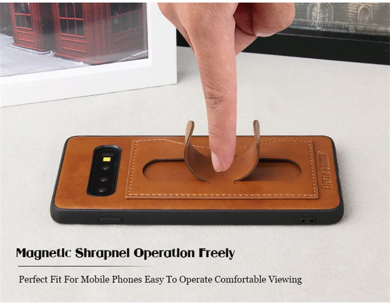 Автомобильный Магнитный кожаный чехол Etui Note10plus для samsung Galaxy Note 10, 8, 9, S10, S9, S8 Plus, S10E, слот для карт, тонкий Чехол