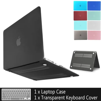 

New laptop Case For APPle MacBook Air Pro Retina 11 12 13 15 mac Book 15.4 13.3 inch with Touch Bar Sleeve Shell+ Keyboard Cover