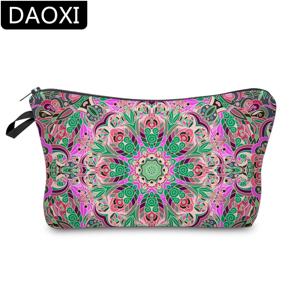 DAOXI 3D печать Мандала Цветы косметички Макияж сумка для вечерние DX51467
