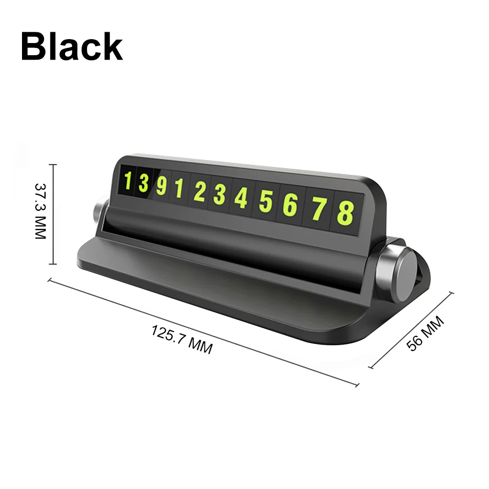 AOSHIKE Универсальный Автомобильный держатель для телефона с карточка с телефоном для временной парковки номерная табличка телефонный номер парковочный стоп аксессуары - Цвет: Black