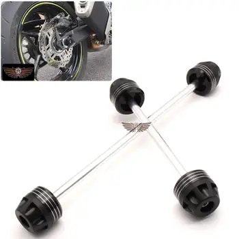 

For SUZUKI B-KING 1300 2008-2012 09 10 11 Motorcycle Aluminum Front & Rear Axle Fork Crash Sliders Wheel Protector