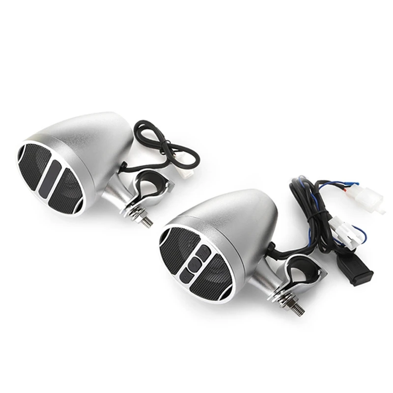 

12V Motorcycle Mp3 Bluetooth Audio All Metal Car Handlebar Audio Electric Car Waterproof Horn Plug-In Radio Box