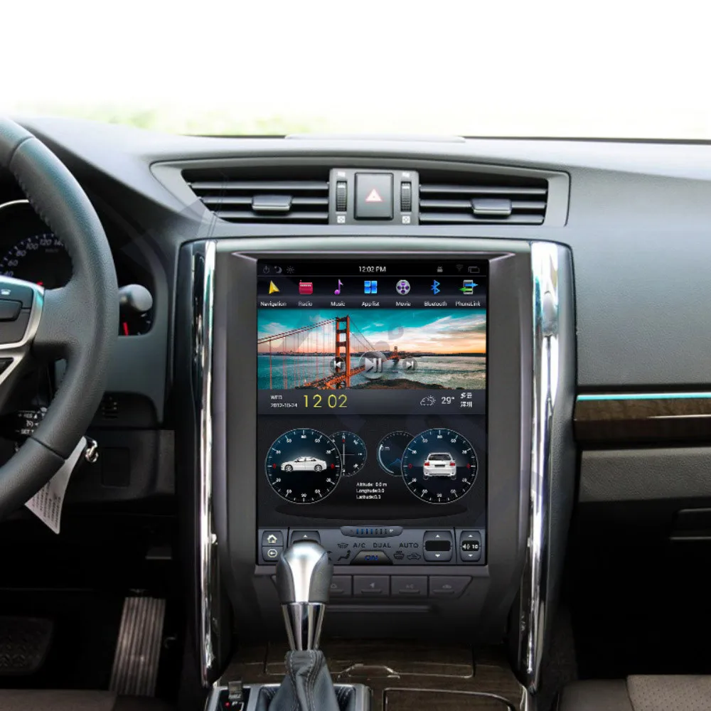 Aotsr 12.1“ Vertical screen Android 8.1 Car DVD Multimedia player GPS Navigation For Toyota REZI 2011- built-in carplay