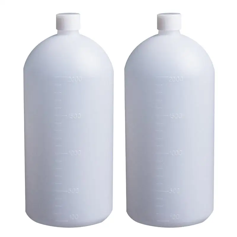 

2 Pcs Multifunctional Graduated Reagent Bottle Plastic Narrow Mouth Bottle