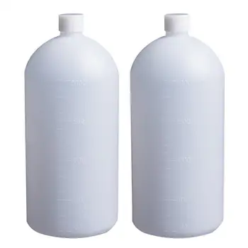 

2 Pcs Multifunctional Graduated Reagent Bottle Plastic Narrow Mouth Bottle
