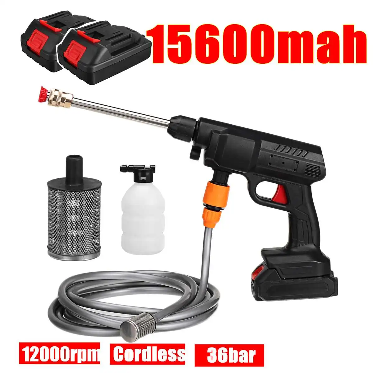 24V Wireless High Pressure Car Wash Washer Gun 36bar 15600mah Foam Generator Water | Автомобили и мотоциклы