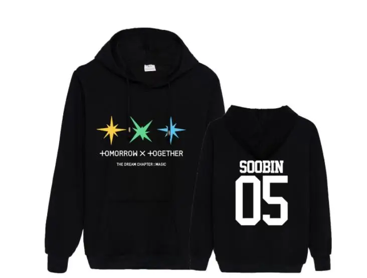 Txt the dream chapter волшебный альбом одноименный принт флисовый пуловер толстовки для фанатов kpop унисекс Свободная Толстовка