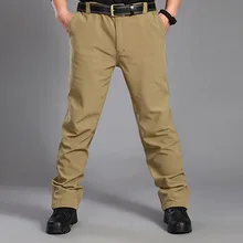 Мужские длинные спортивные походные брюки, мужские тактические брюки на молнии, толстые теплые охотничьи брюки, Классические одноцветные походные брюки