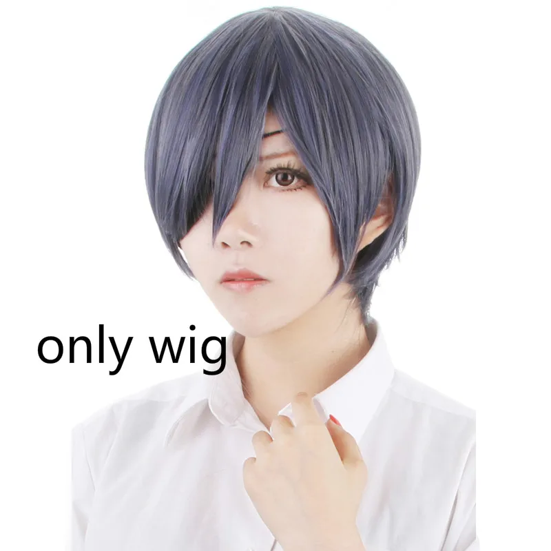 wig Аниме Черный Дворецкий Косплей Kuroshitsuji японское кимоно Чайный дом Ciel Phantomhive Косплей Костюм - Цвет: wig