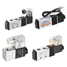 Uxcell 1 шт. Пневматический воздушный Управление электромагнитный клапан AC 220V 2/3/5 Путь 2 Позиция 0,125/0,25 дюймов герметизирующая ptfe-лента для Серебряный тон прочный