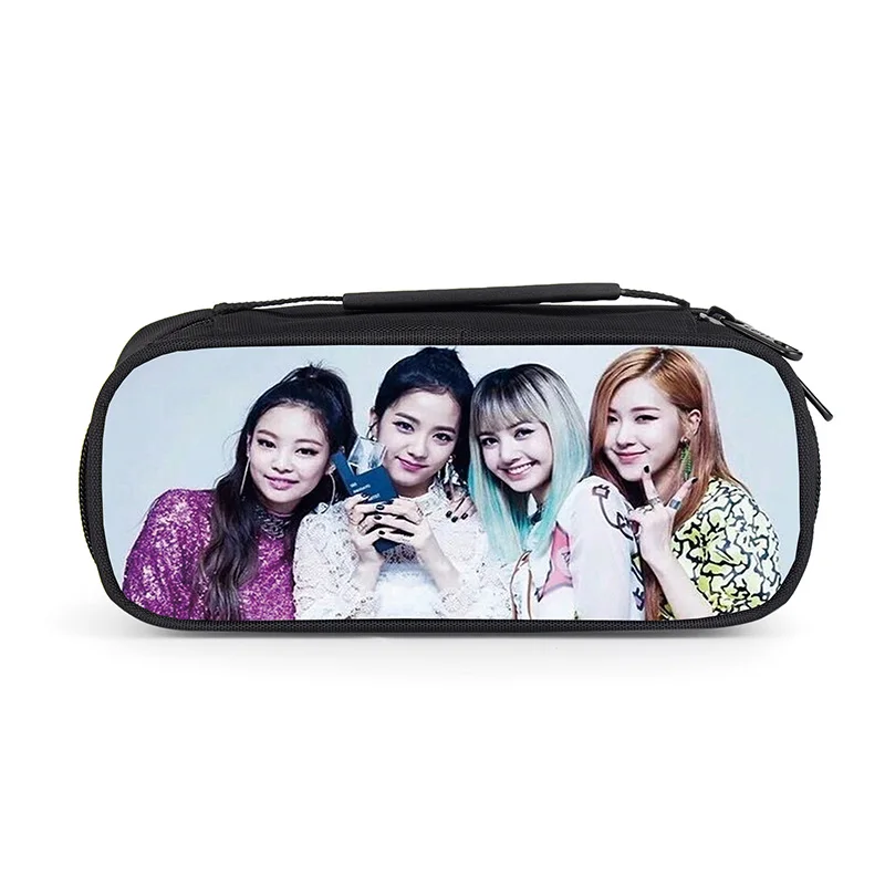 3D печать певцы команда Blackpink пенал для макияжа чехол школьные принадлежности для детей девочек пенал для карандашей косметический пенал на молнии