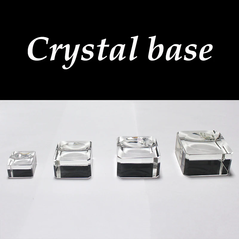 Прозрачный Простой хрустальный шар дисплей квадратное основание настольная