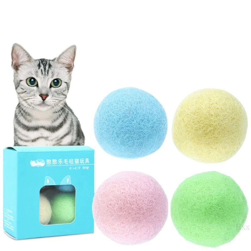 felt cat balls