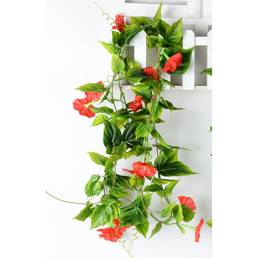 Искусственное подвесное украшение в виде лианы Morning Glory искусственные листья растений яркие Ротанговые листья сад вечерние украшения для дома Свадебные цветы