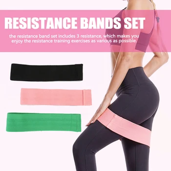 

3pcs/set 60-120LB Resistance Bands Set Pull Rope Cotton Elastic Bands for Fitness Gym Equipment Exercise Yoga Workout Booty Band