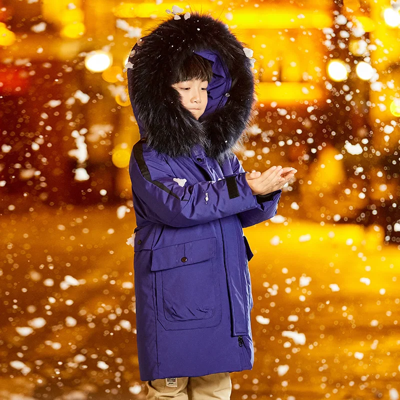 0837 г. Новая детская зимняя верхняя одежда и пальто на утином пуху теплые пуховики