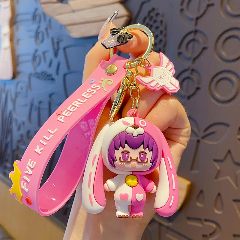 Cartoon Game Characters King Glory Hero Angela Keychain Cute Girl