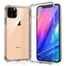 1000 шт воздушная подушка тонкий Тонкий прозрачный чехол для iPhone 11 Pro Max XS XR X 8 7 6 6S Plus Мягкие силиконовые противоударные чехлы из ТПУ