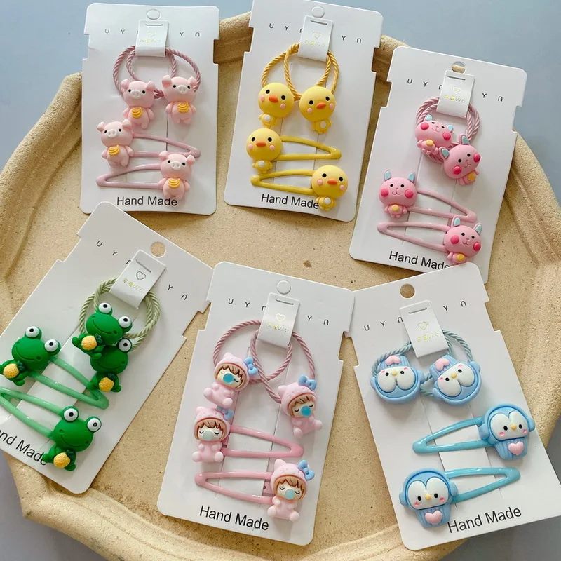 Girls Baby Hair Clips Bobbles Accessories Set Hair Pins Cute Children Kids