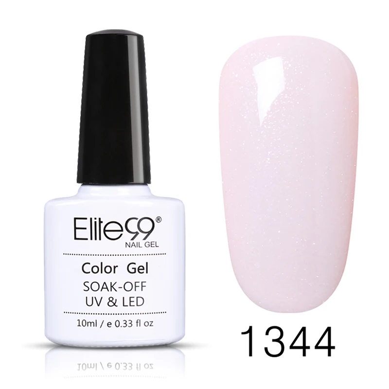 Elite99 Soak Off 10ml Pure Color UV Gel Nail Polish Vernis Semi Permanent Nail UV Polish Hybrid Varnish Nail Art Manicure Nails - Цвет: P-G1344